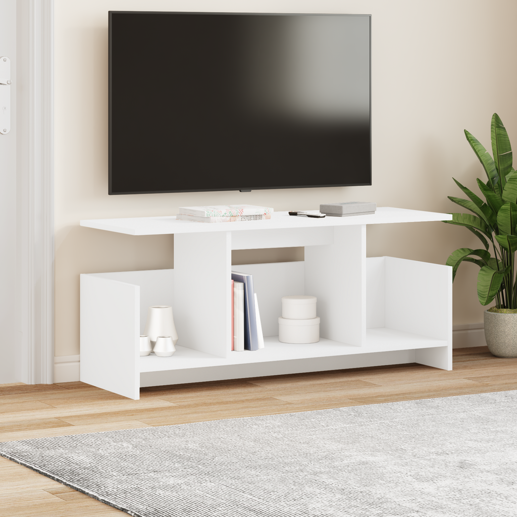 vidaXL Stół pod telewizor 102 x 35 x 45 cm Biały Drewno inżynieryjne