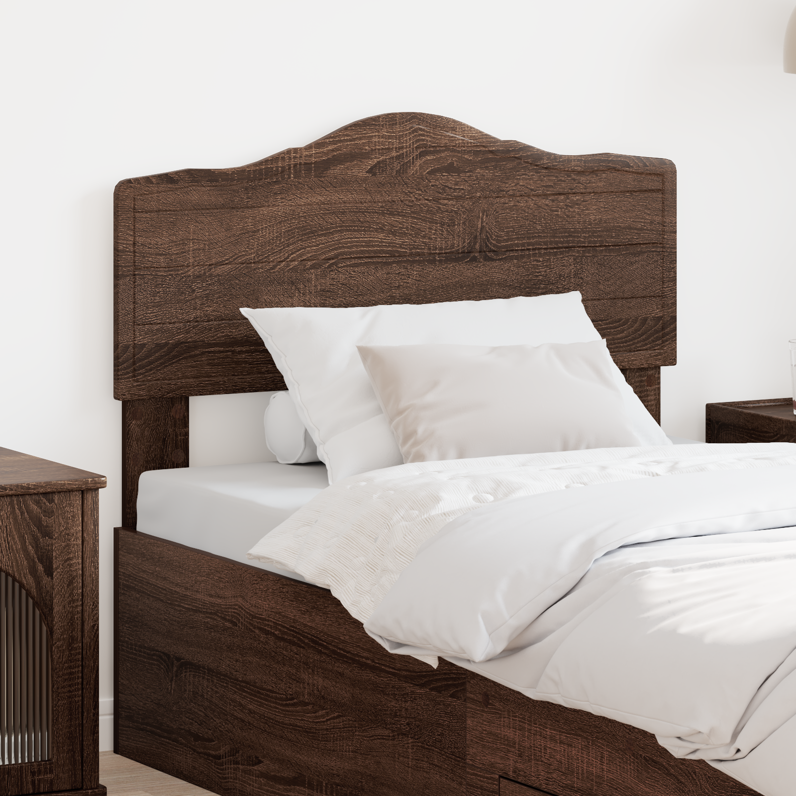 vidaXL Zagłówek Brązowy dąb Drewno inżynieryjne