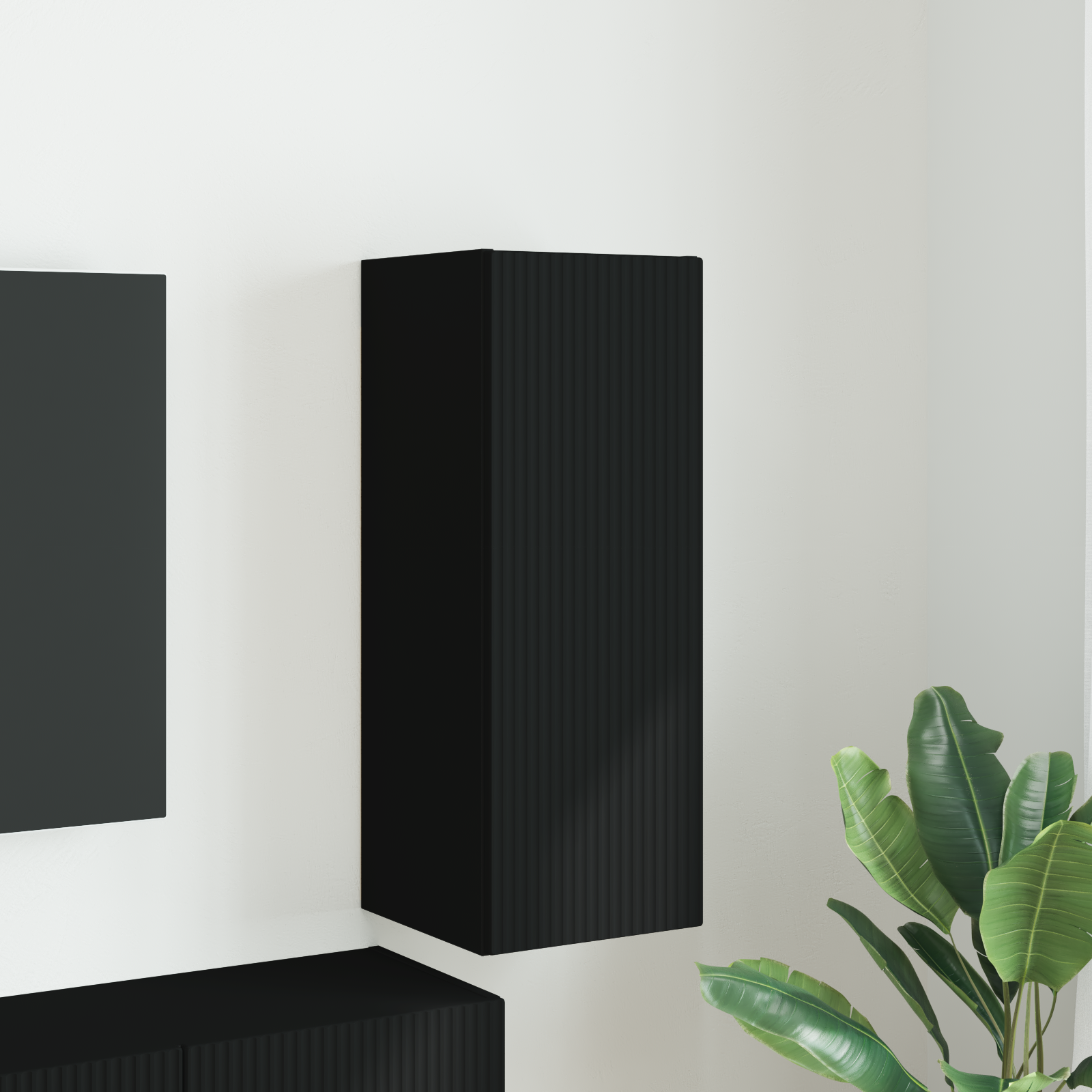 vidaXL Szafka pod telewizor 30 x 31 x 80 cm Czarny Drewno inżynieryjne