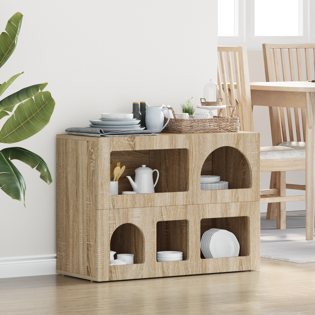 vidaXL Bufet ELST Dąb Sonoma 80,5 x 35 x 59 cm Drewno inżynieryjne