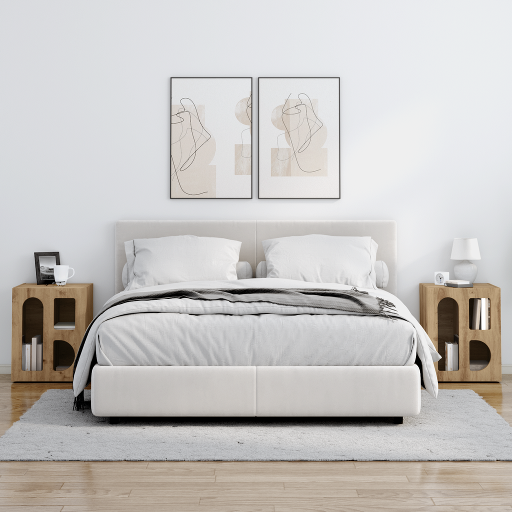vidaXL Stolik nocny ELST 2 szt. Dąb rzemieślniczy 40 x 35 x 50 cm
