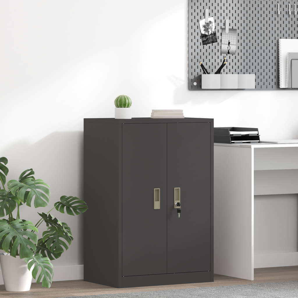 vidaXL Szafka do przechowywania Czarny 60 x 40 x 90 cm Stal