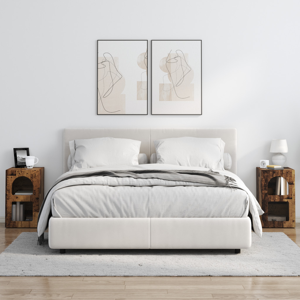 vidaXL Stolik nocny ELST 2 szt. Stare drewno 29,5 x 33,5 x 50 cm