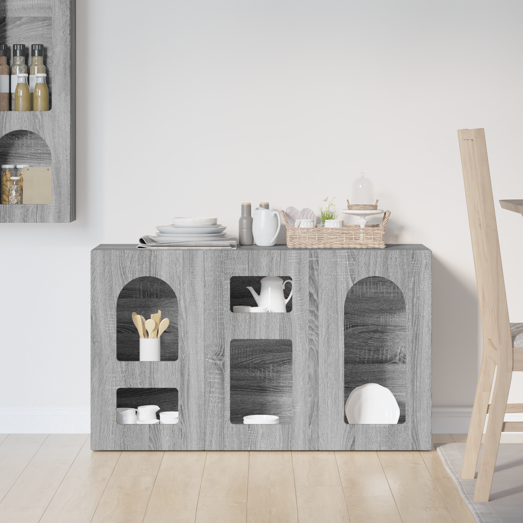 vidaXL Bufet ELST Szary Sonoma 100 x 35 x 59 cm Drewno inżynieryjne