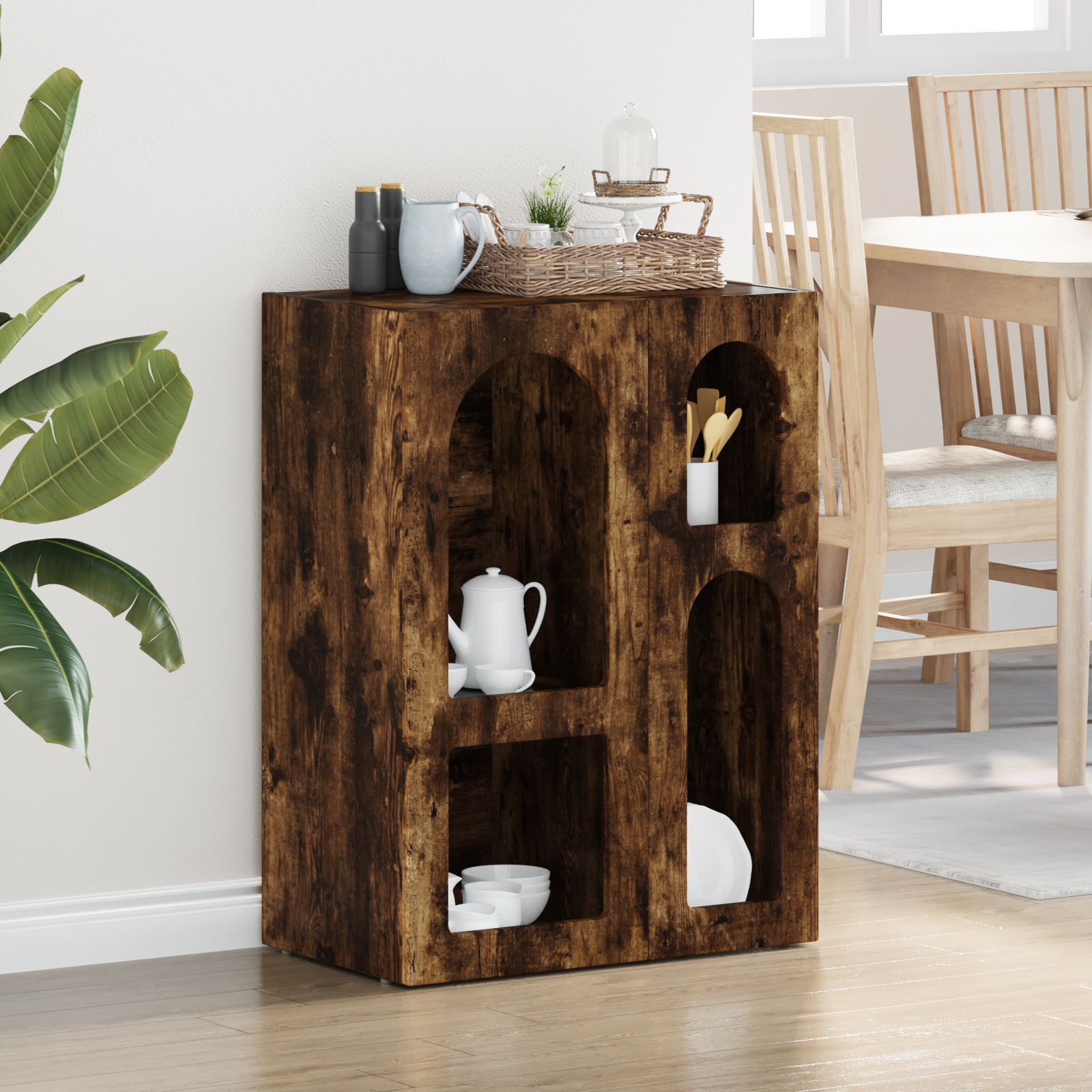 vidaXL Bufet ELST Dąb wędzony 59 x 35 x 80.5 cm Drewno inżynieryjne