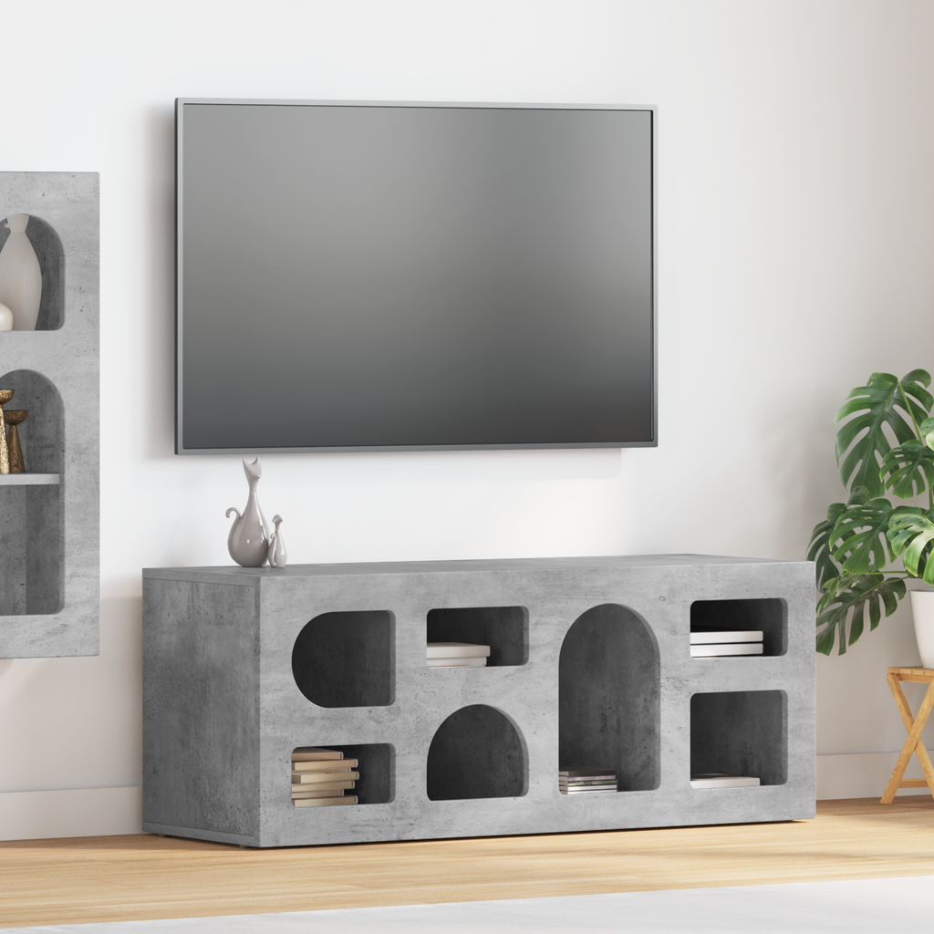 vidaXL Szafka pod telewizor ELST 100 x 35 x 40 cm Betonowy szary