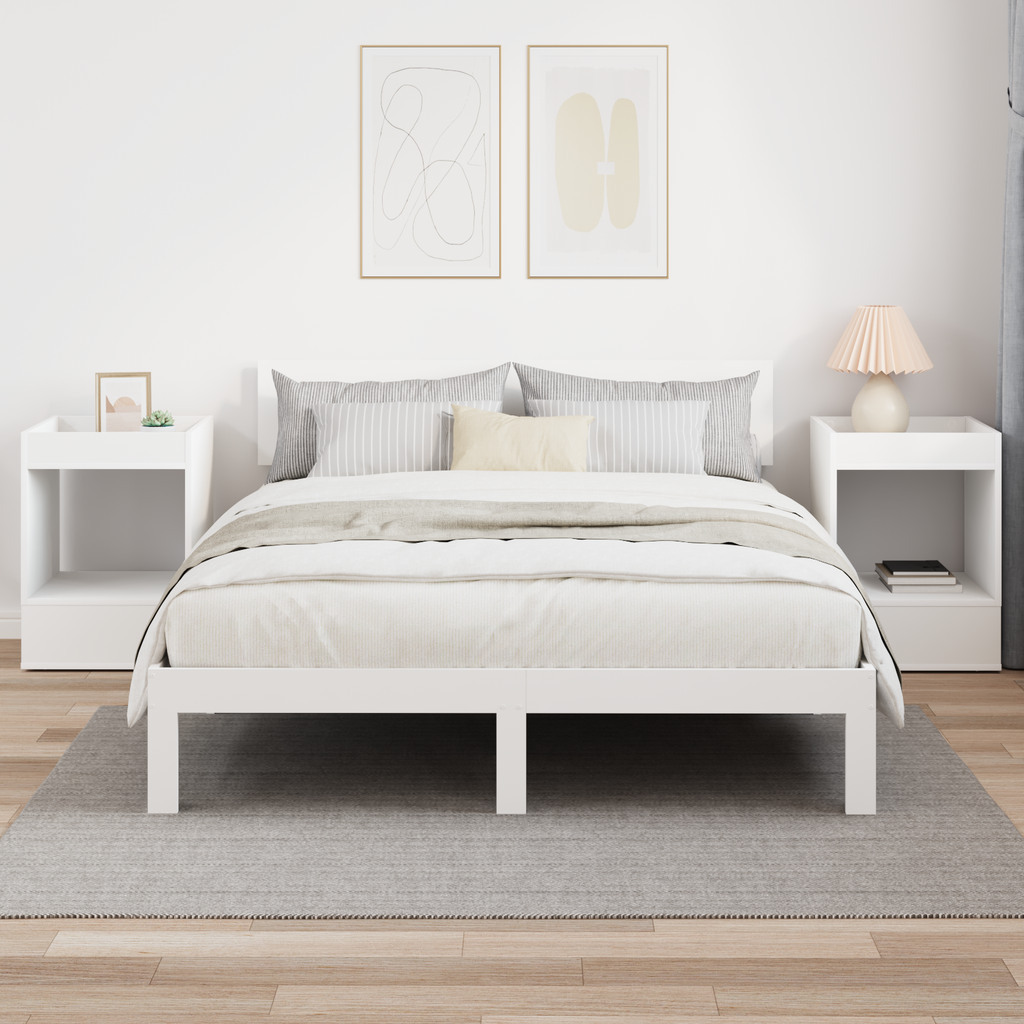 vidaXL Stolik końcowy 2 szt. Biały 40 x 40 x 56 cm Drewno inżynieryjne