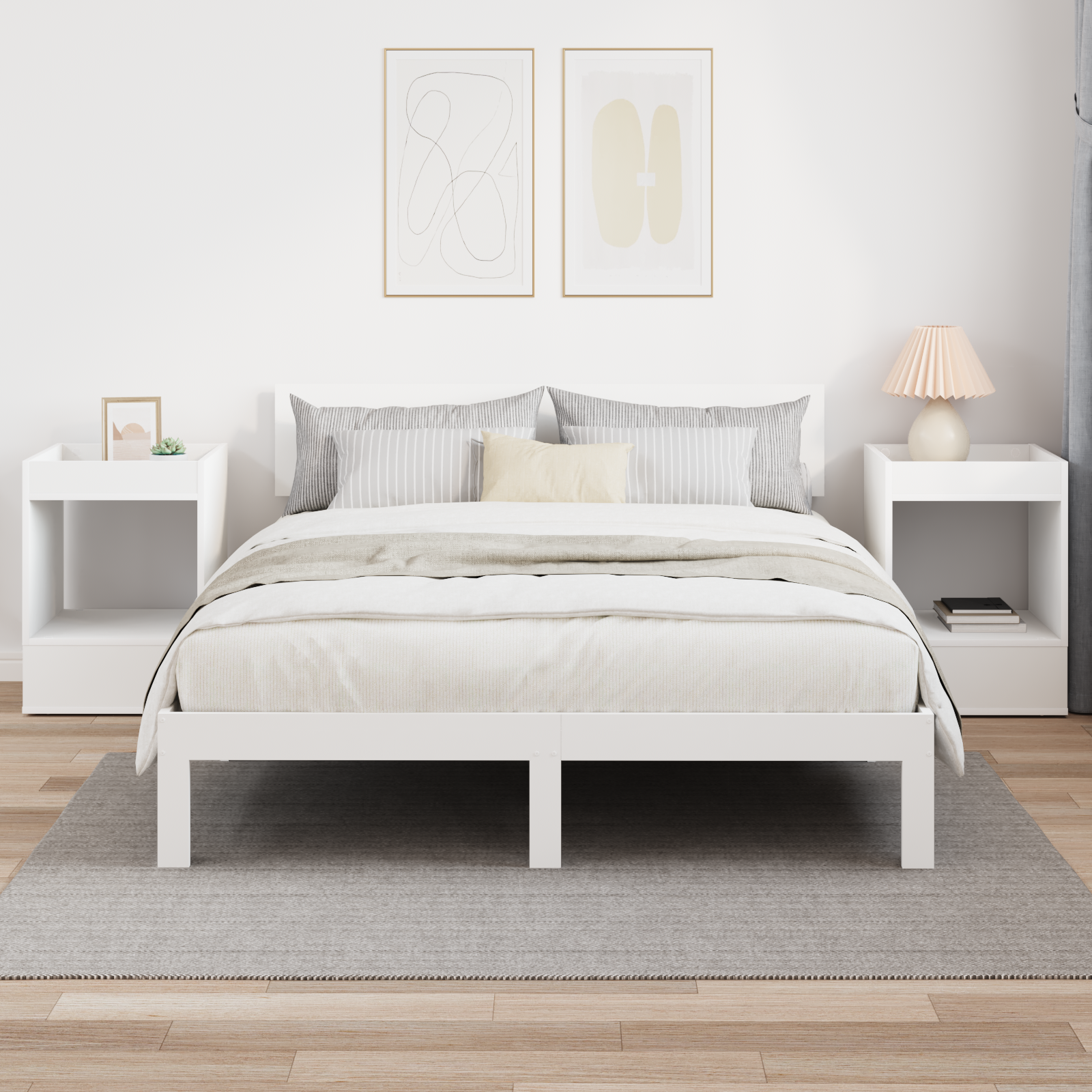 vidaXL Stolik końcowy 2 szt. Biały 40 x 40 x 56 cm Drewno inżynieryjne