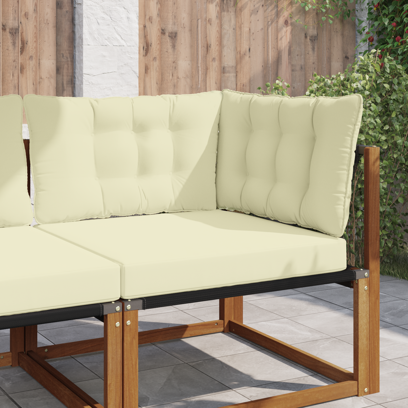 vidaXL Poduszka do sofy na zewnątrz Poliester Kremowy 80 x 43 x 10 cm