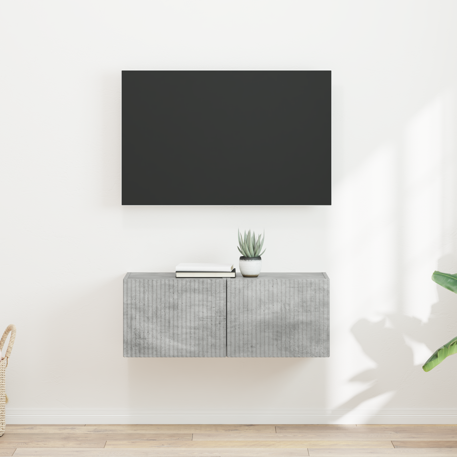 vidaXL Szafka pod telewizor 2 szt. Betonowy Drewno inżynieryjne