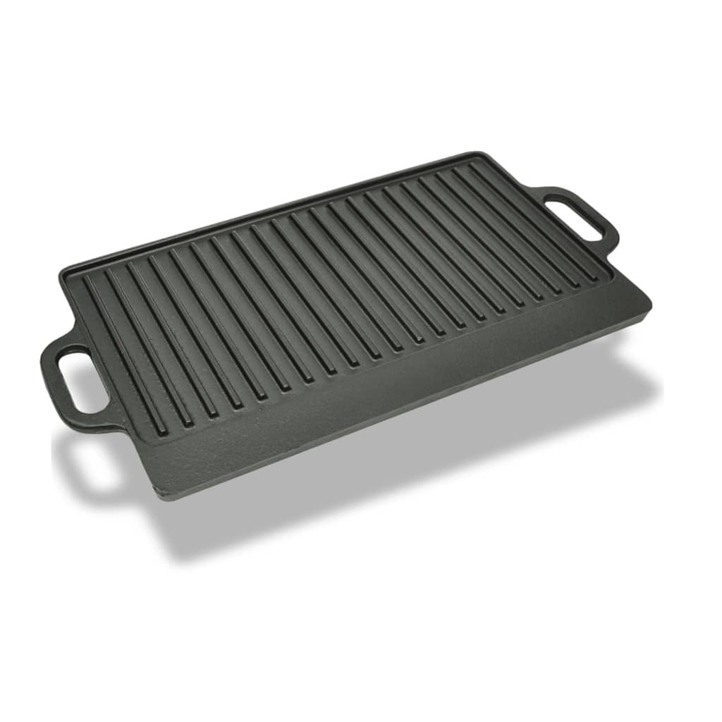 vidaXL Żeliwna płyta grillowa, dwustronna, 50x23 cm