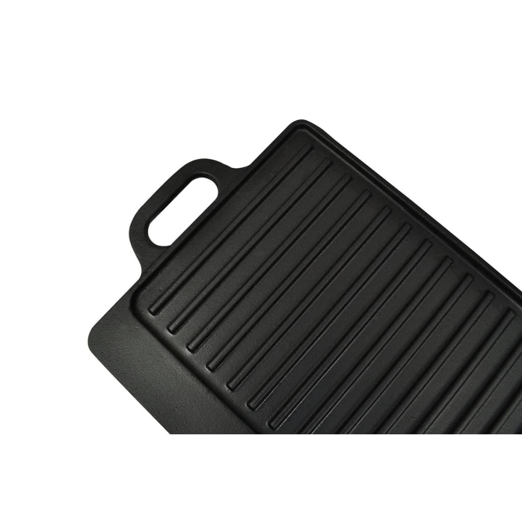 vidaXL Żeliwne płyty grillowe, dwustronne, 2 szt, 38 x 23 cm