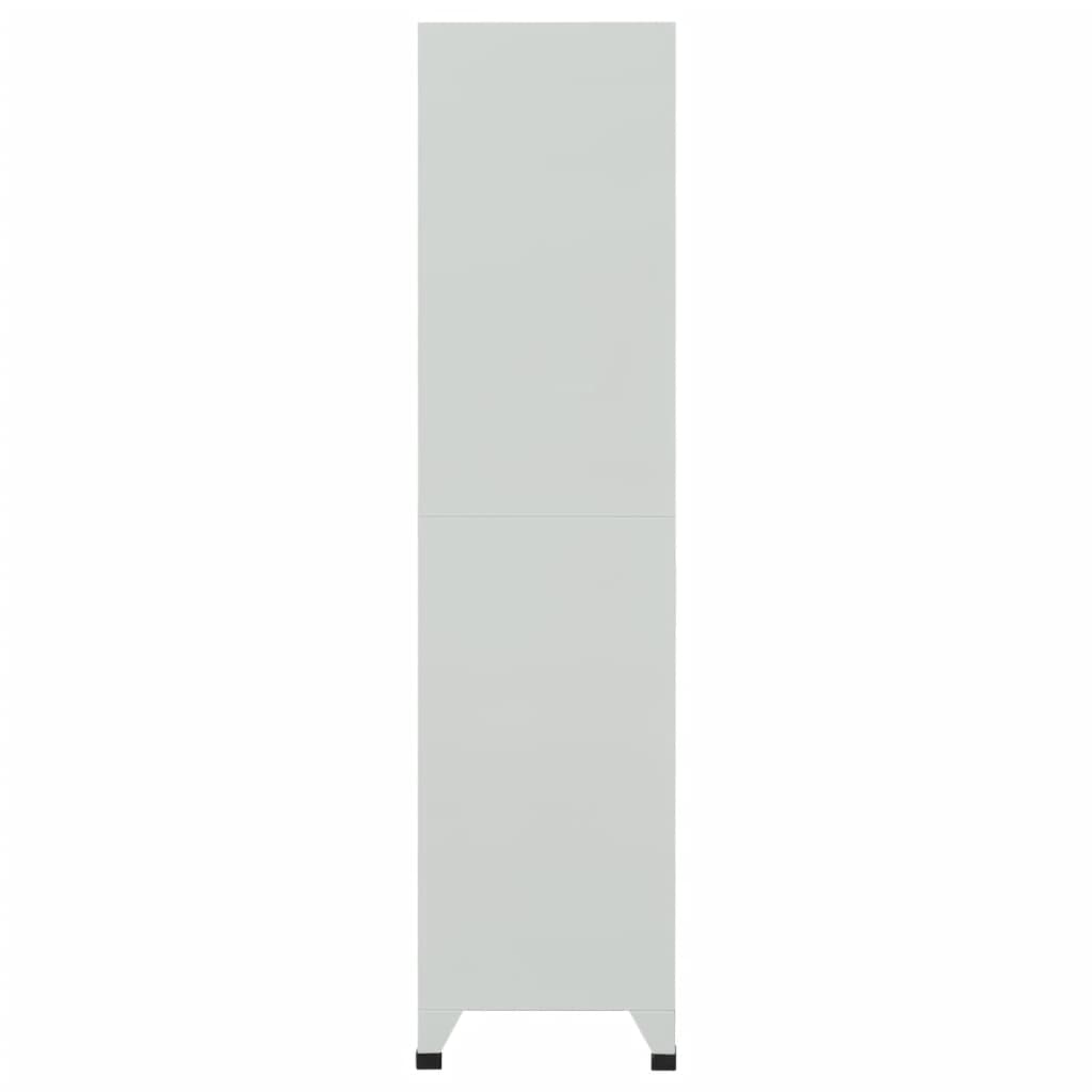 vidaXL Zamykana szafka o 6 przegrodach, stalowa, 90x45x180 cm, szara