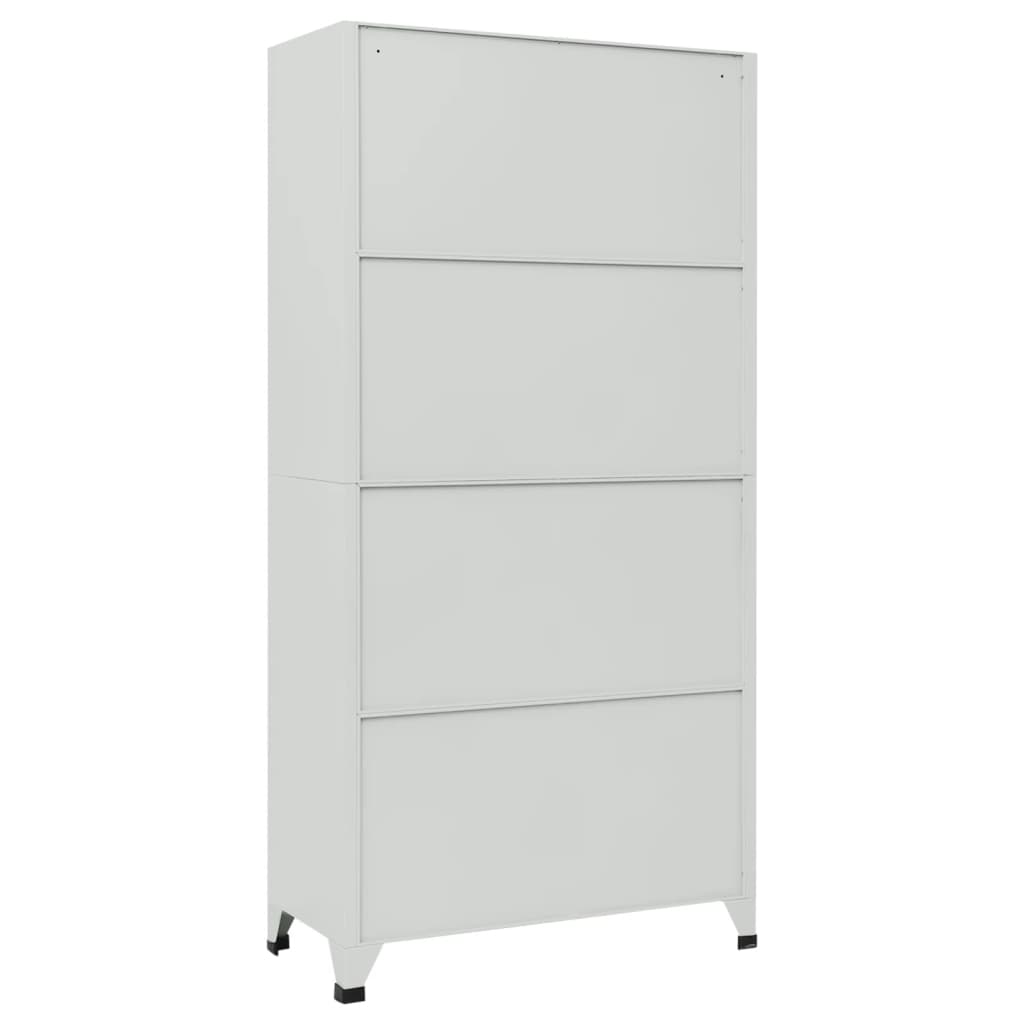 vidaXL Zamykana szafka o 6 przegrodach, stalowa, 90x45x180 cm, szara