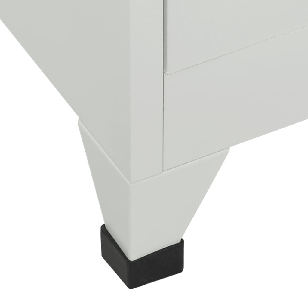 vidaXL Zamykana szafka o 6 przegrodach, stalowa, 90x45x180 cm, szara