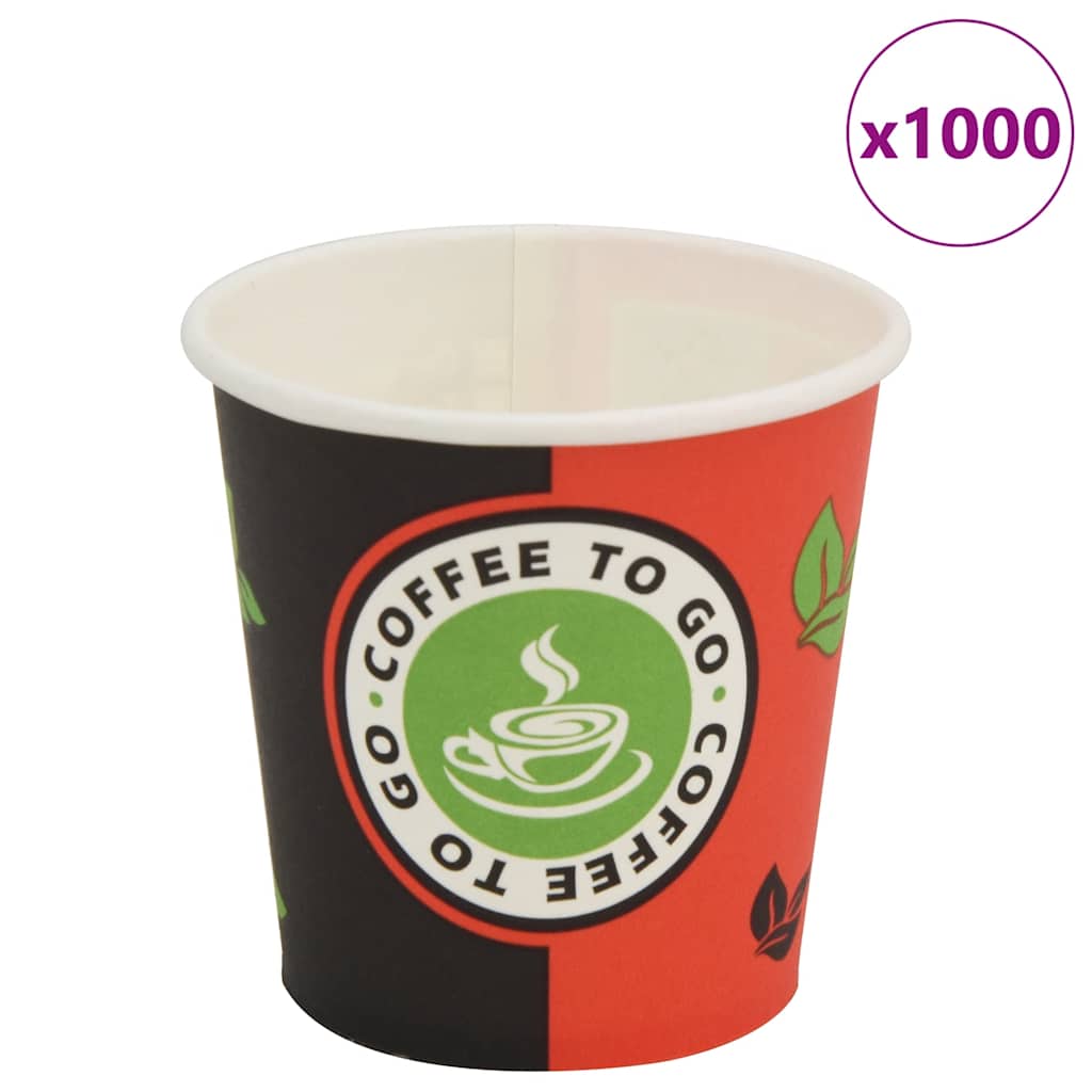 vidaXL Kubki jednorazowe, papierowe, na kawę 1000 szt., 120 ml (4 oz)