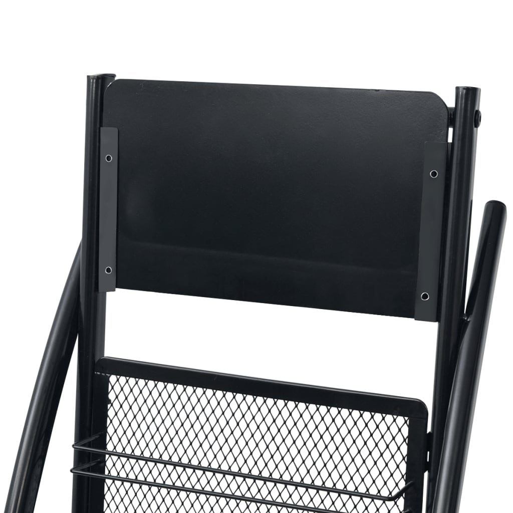 vidaXL Stojak na gazety/czasopisma 40x32x131 cm czarny A4