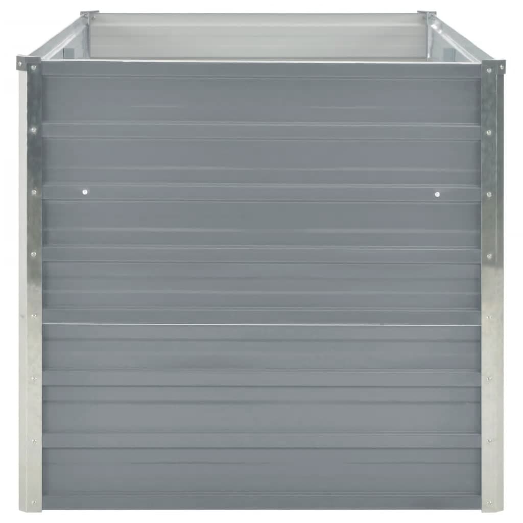 vidaXL Donica ogrodowa, 160 x 80 x 77 cm, stal galwanizowana, szara