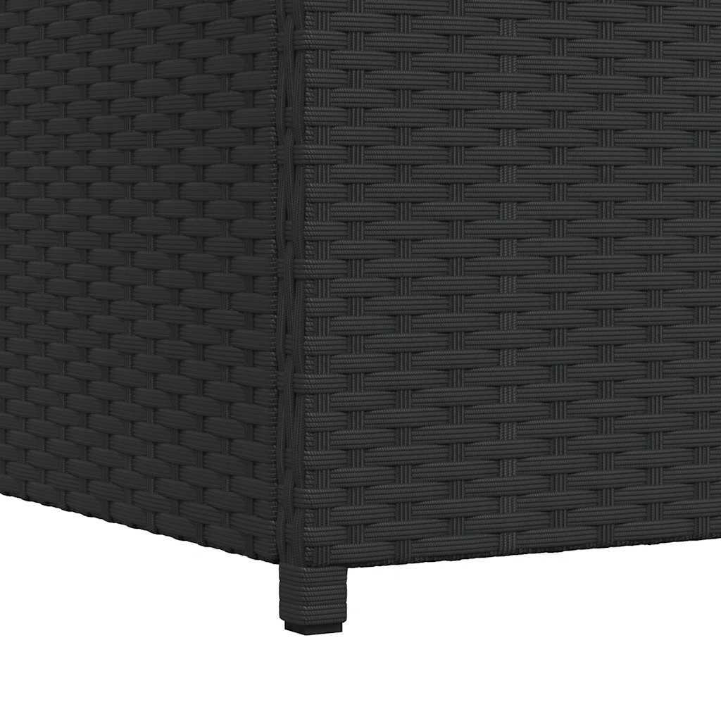 vidaXL Skrzynia ogrodowa, czarna, 120 x 50 x 60 cm, rattan PE