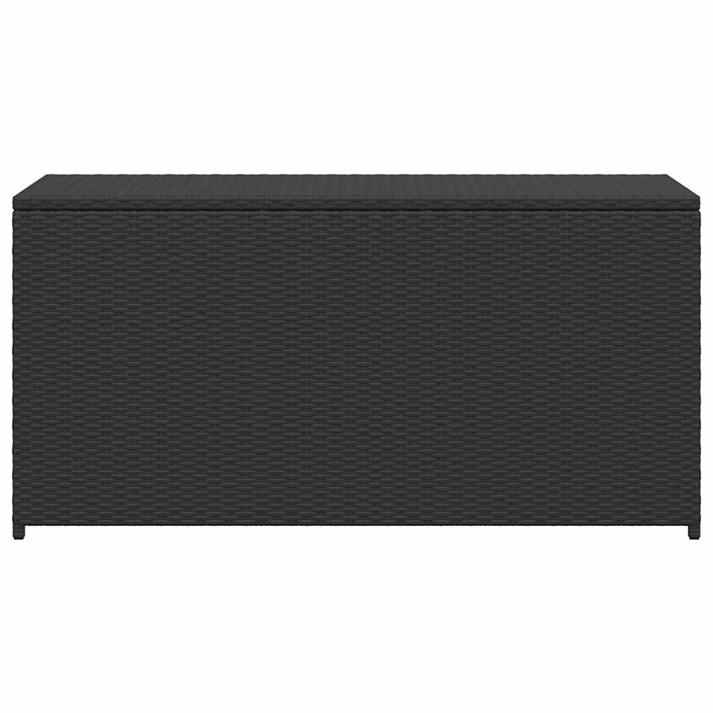 vidaXL Skrzynia ogrodowa, czarna, 120 x 50 x 60 cm, rattan PE