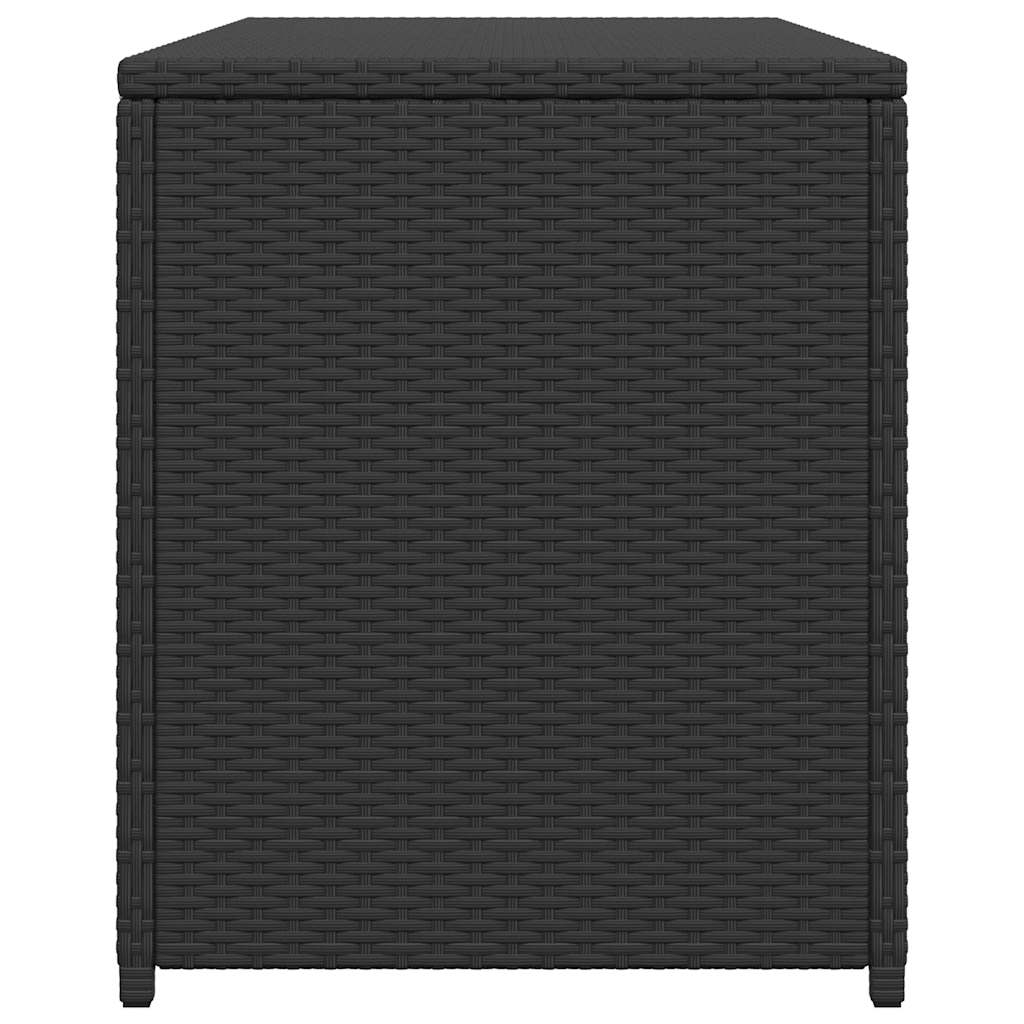 vidaXL Skrzynia ogrodowa, czarna, 120 x 50 x 60 cm, rattan PE