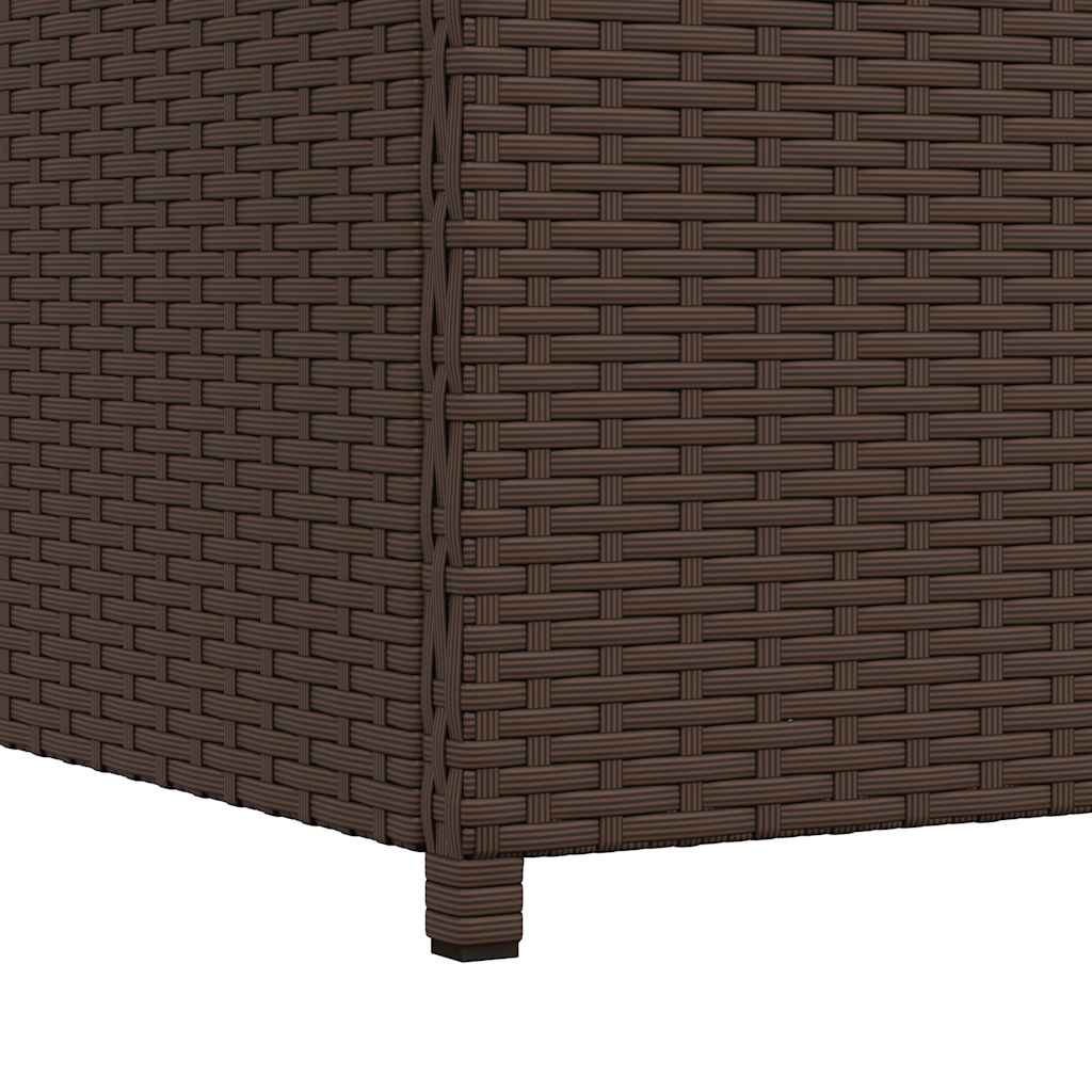 vidaXL Skrzynia ogrodowa, brązowa, 120 x 50 x 60 cm, rattan PE