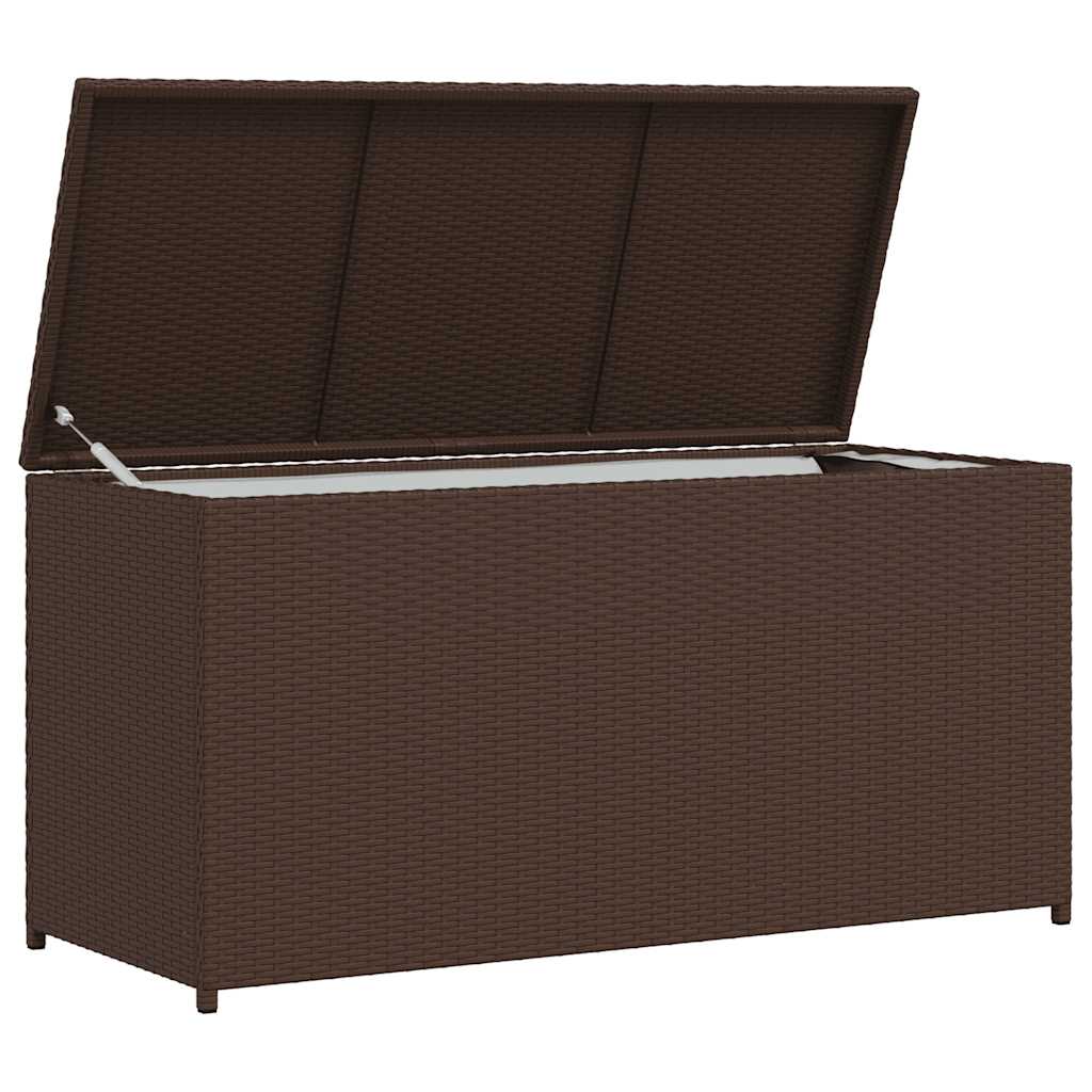 vidaXL Skrzynia ogrodowa, brązowa, 120 x 50 x 60 cm, rattan PE