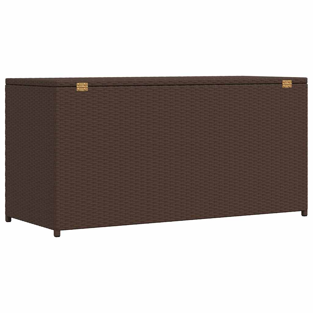 vidaXL Skrzynia ogrodowa, brązowa, 120 x 50 x 60 cm, rattan PE