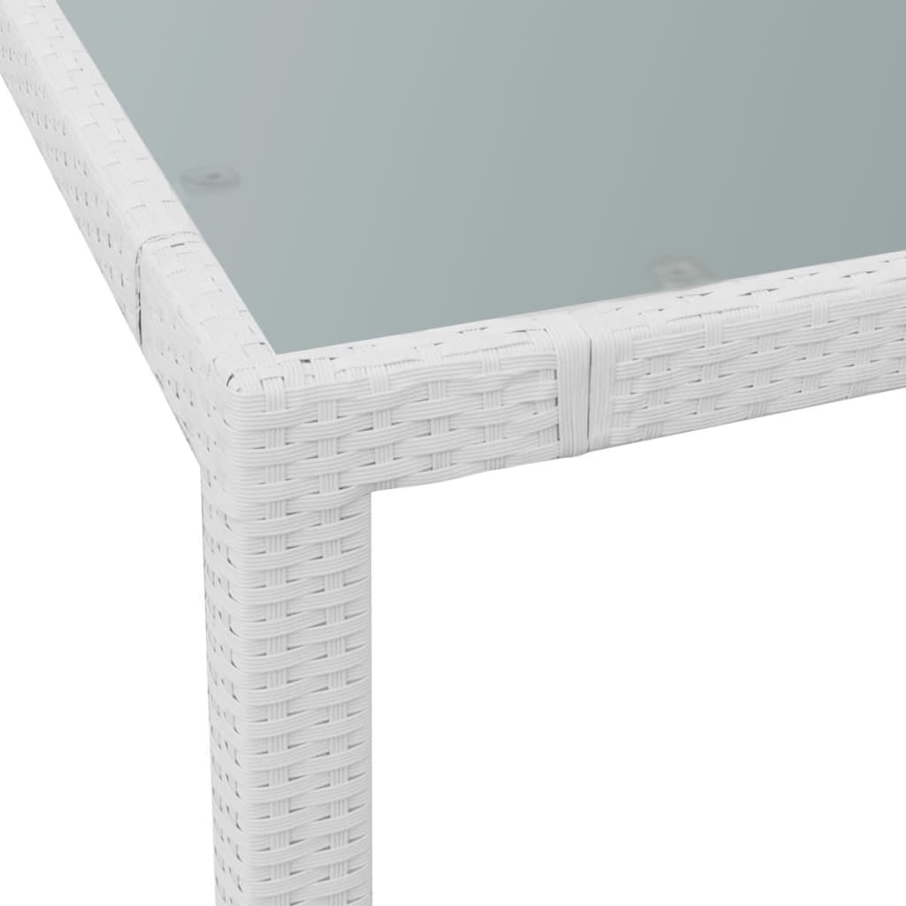 vidaXL 9-cz. zestaw mebli ogrodowych, rattan PE, kremowa biel
