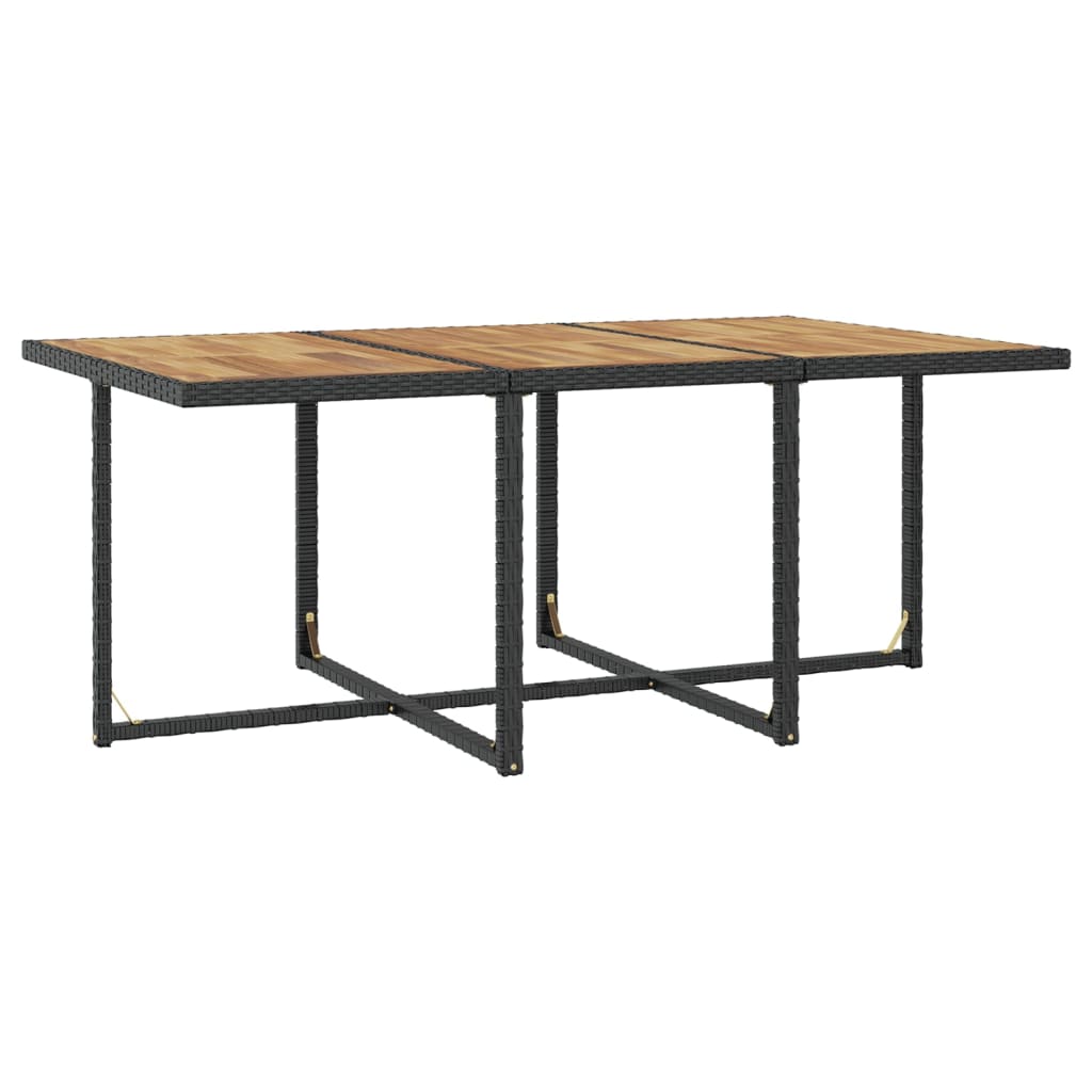 vidaXL 11-cz. zestaw mebli ogrodowych z poduszkami, rattan PE, czarny