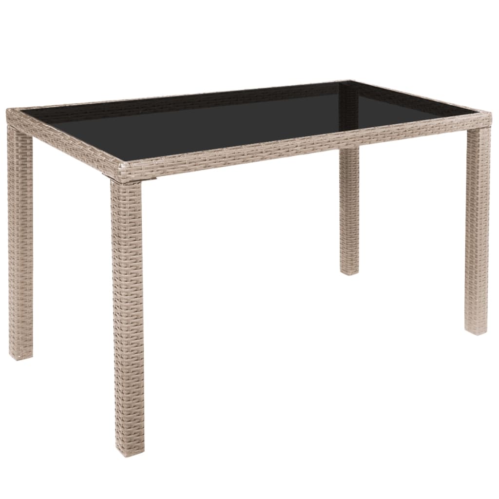 vidaXL 5-cz. zestaw mebli ogrodowych z poduszkami, rattan PE, beżowy