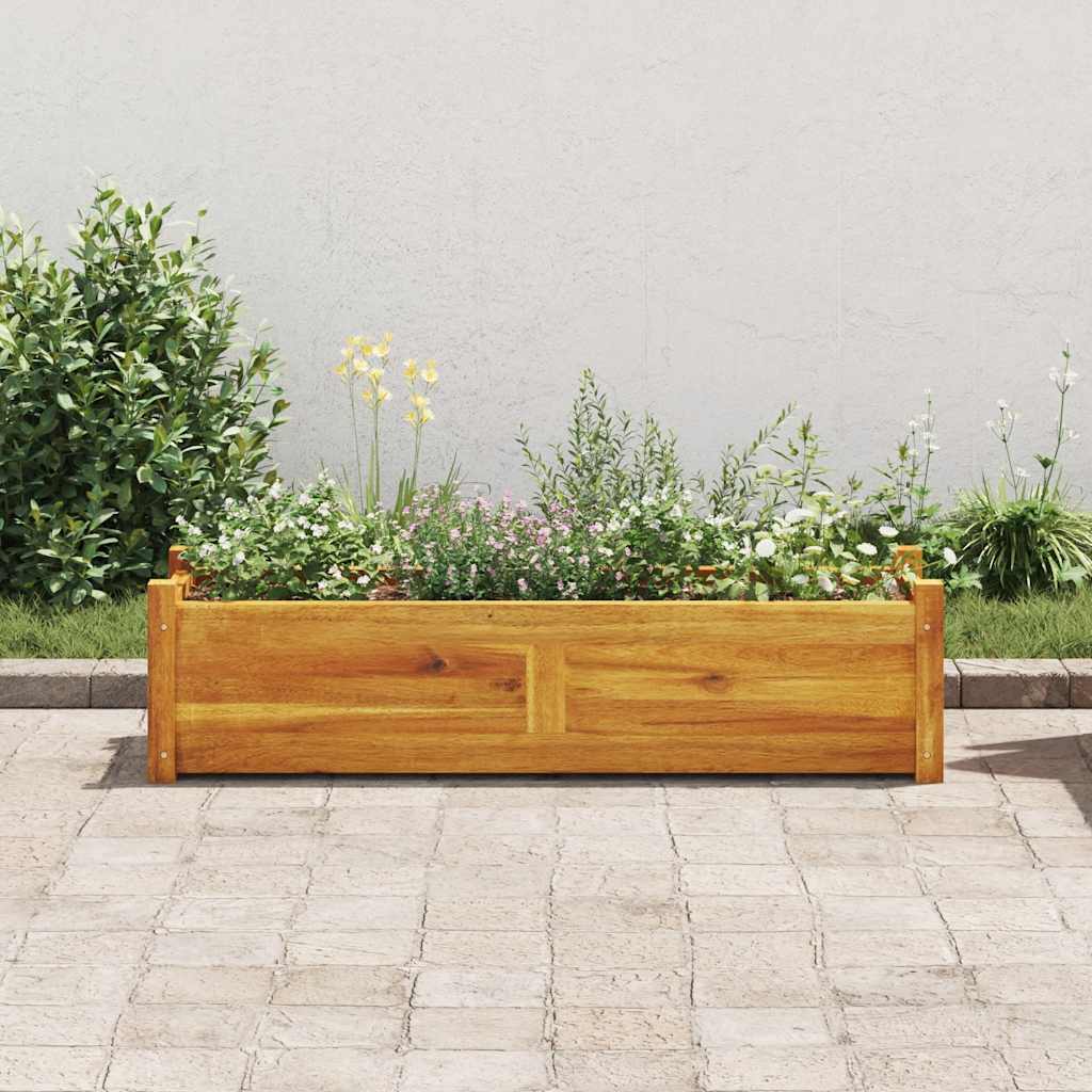 vidaXL Podwyższona donica ogrodowa, drewno akacjowe, 100x30x25 cm
