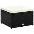 vidaXL Puf 53 x 53 x 30 cm, polirattanowy, czarny