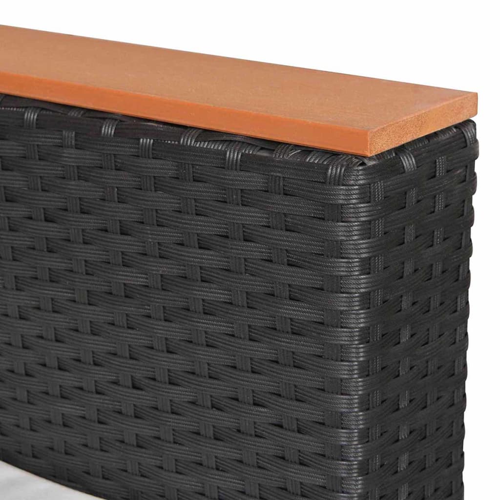 vidaXL 10-cz. zestaw mebli do ogrodu, poduszki, rattan PE, czarny