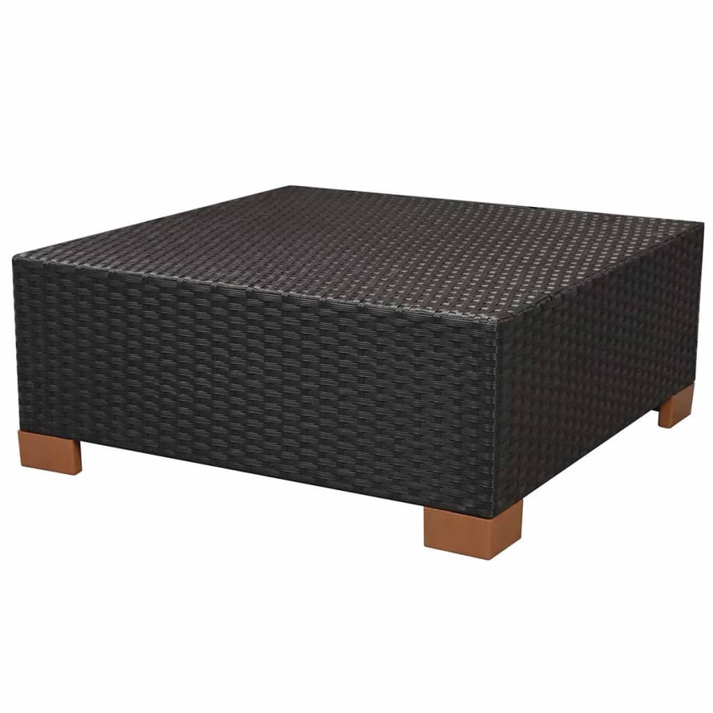 vidaXL 8-cz. zestaw wypoczynkowy do ogrodu, poduszki, rattan PE czarny