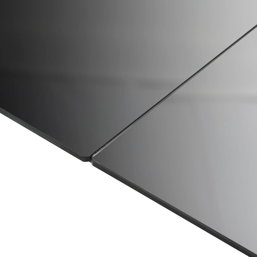 vidaXL Stół ogrodowy, czarny, 150x90x74 cm, aluminium i szkło