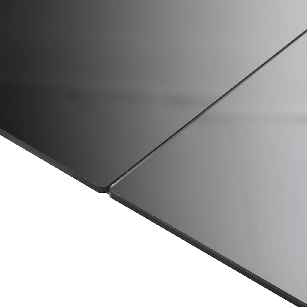 vidaXL Stół ogrodowy, czarny, 190x90x74 cm, aluminium i szkło