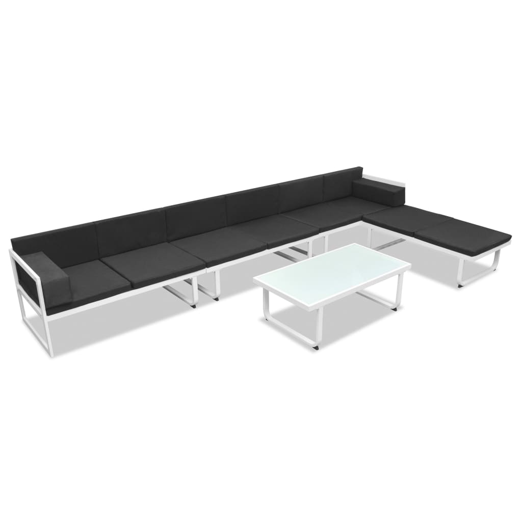 vidaXL 5-cz. zestaw mebli do ogrodu, textilene, aluminium, czarny