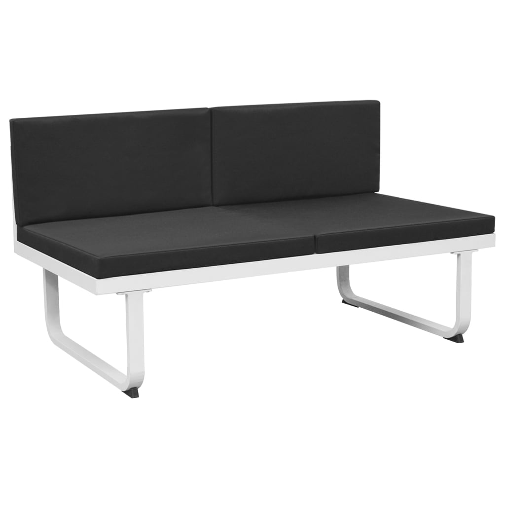 vidaXL 5-cz. zestaw mebli do ogrodu, textilene, aluminium, czarny