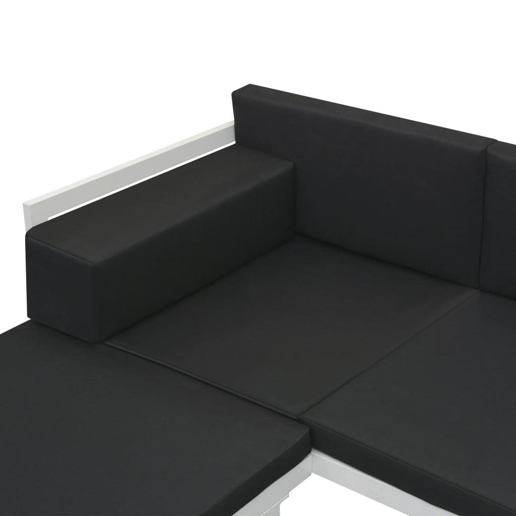 vidaXL 5-cz. zestaw mebli do ogrodu, textilene, aluminium, czarny