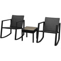 vidaXL 3-cz. zestaw mebli bistro, rattan PE, czarny