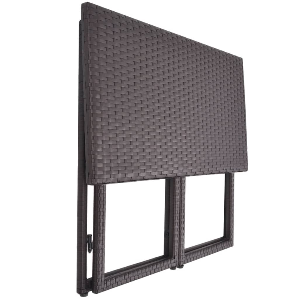 vidaXL 5-cz. zestaw mebli ogrodowych, stal, rattan PE, brąz