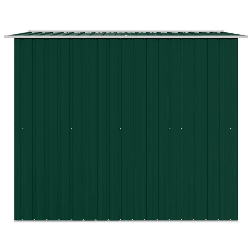 vidaXL Szopa ogrodowa, metalowa, zielona, 257 x 205 x 178 cm