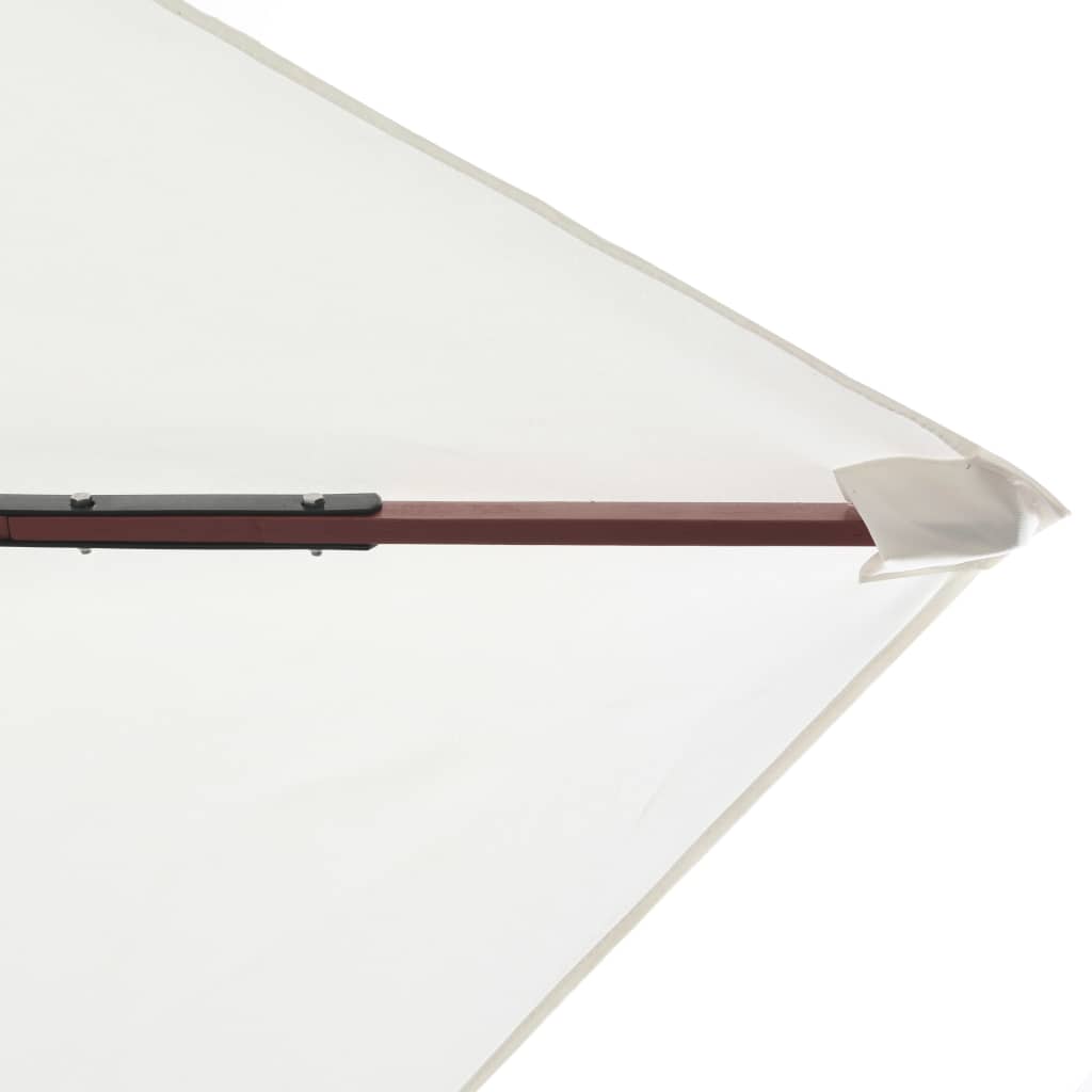 vidaXL Parasol ogrodowy, 200x300 cm, drewniany, kremowy