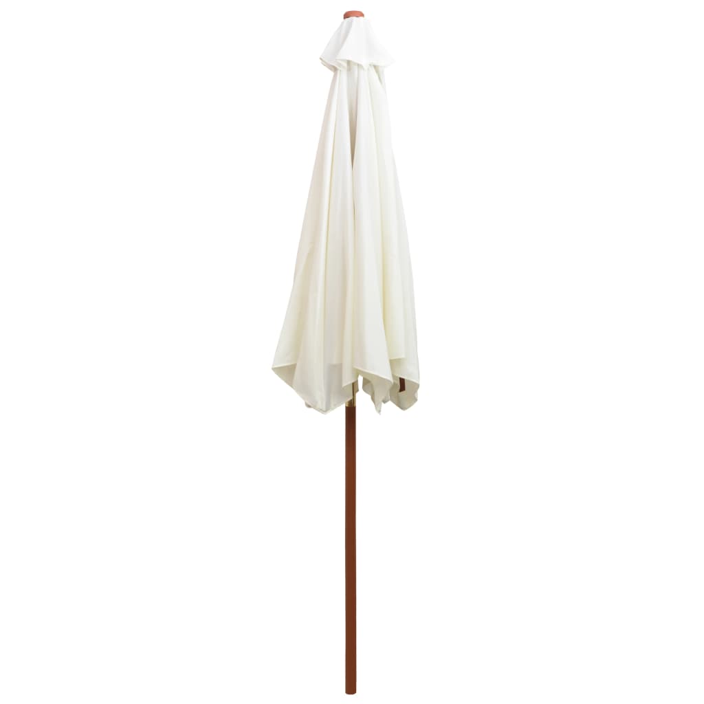 vidaXL Parasol ogrodowy, 270x270 cm, drewniany, kremowy