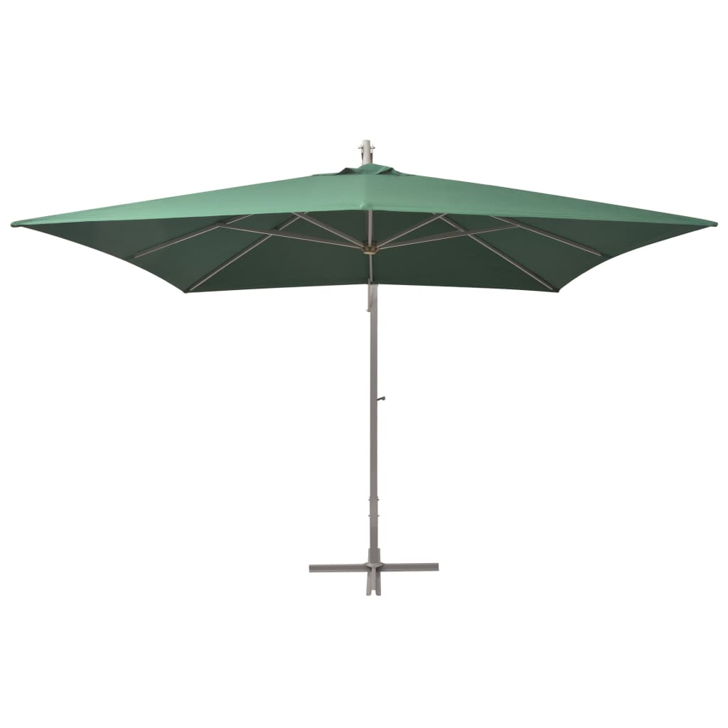 vidaXL Parasol ogrodowy, wiszący, 300 x 300 cm, aluminiowy, zielony