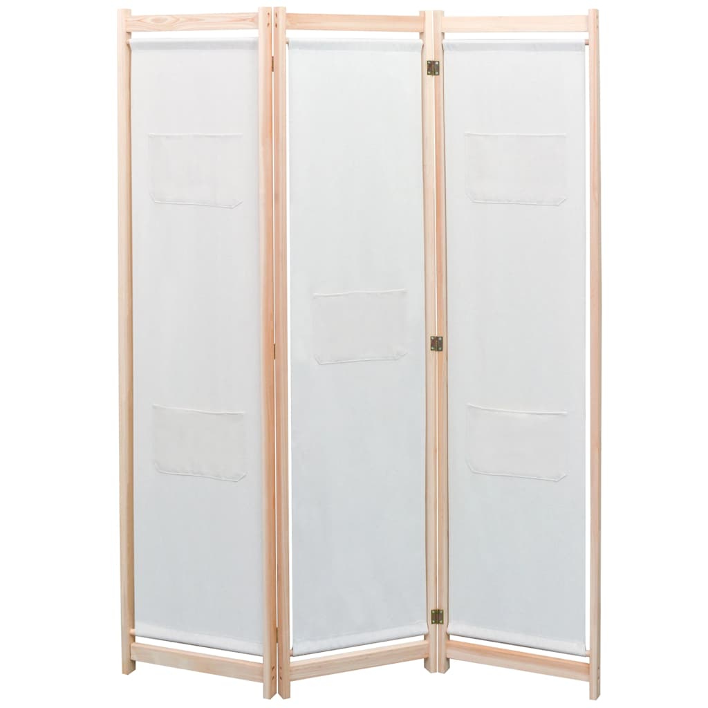 vidaXL Parawan 3-panelowy, szary, 120x170x4 cm, tkanina