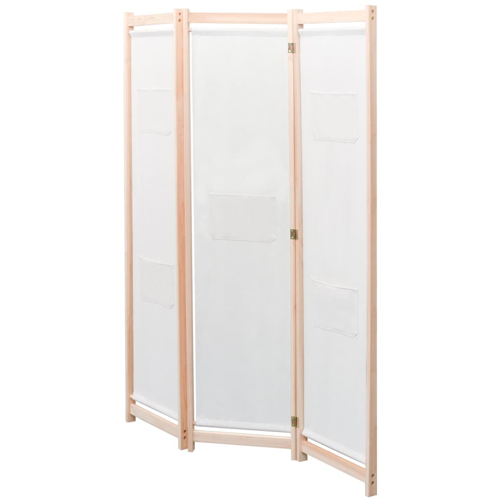 vidaXL Parawan 3-panelowy, szary, 120x170x4 cm, tkanina