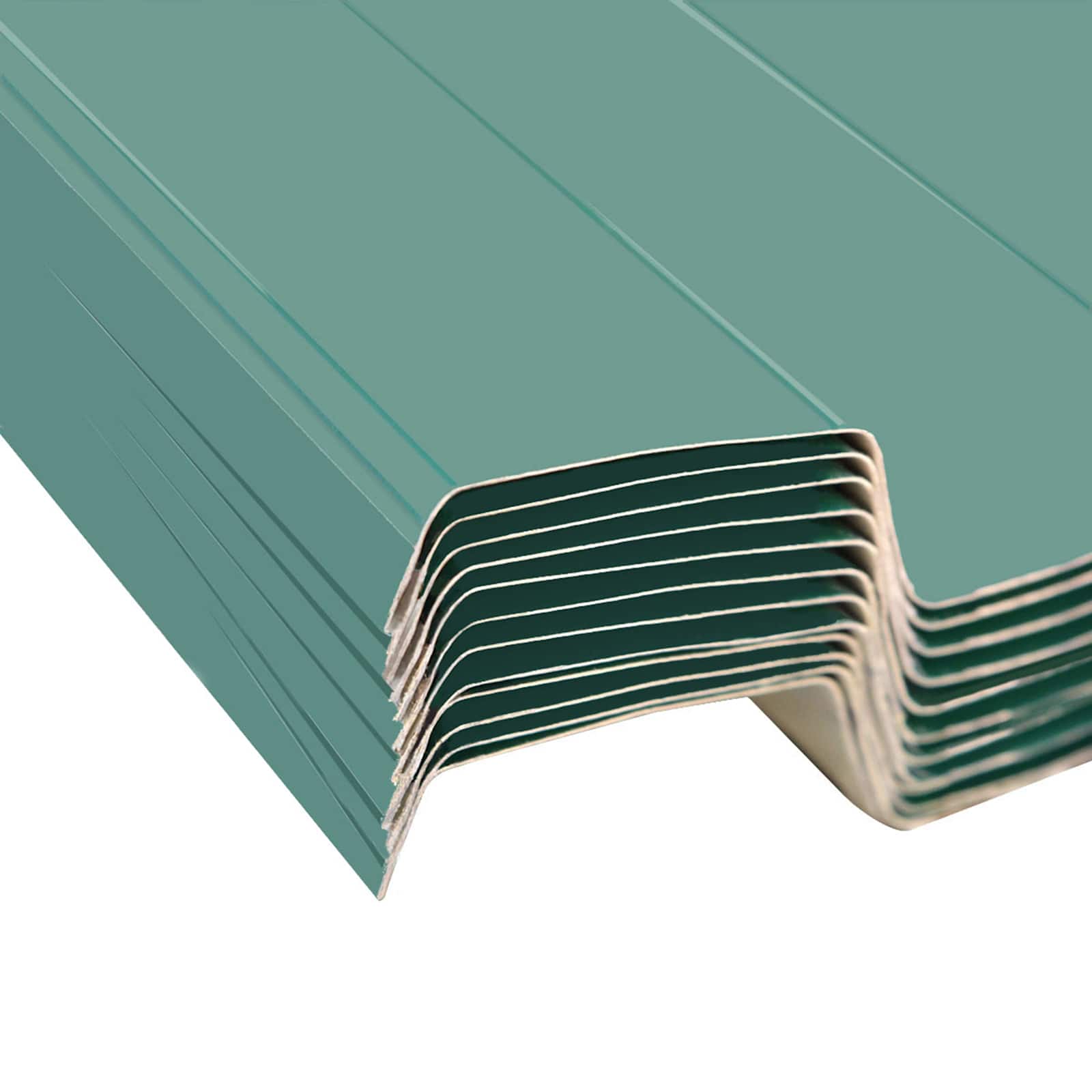 vidaXL Panel dachowy 12 pcs Zielony 129 x 45 cm Stal galwanizowana