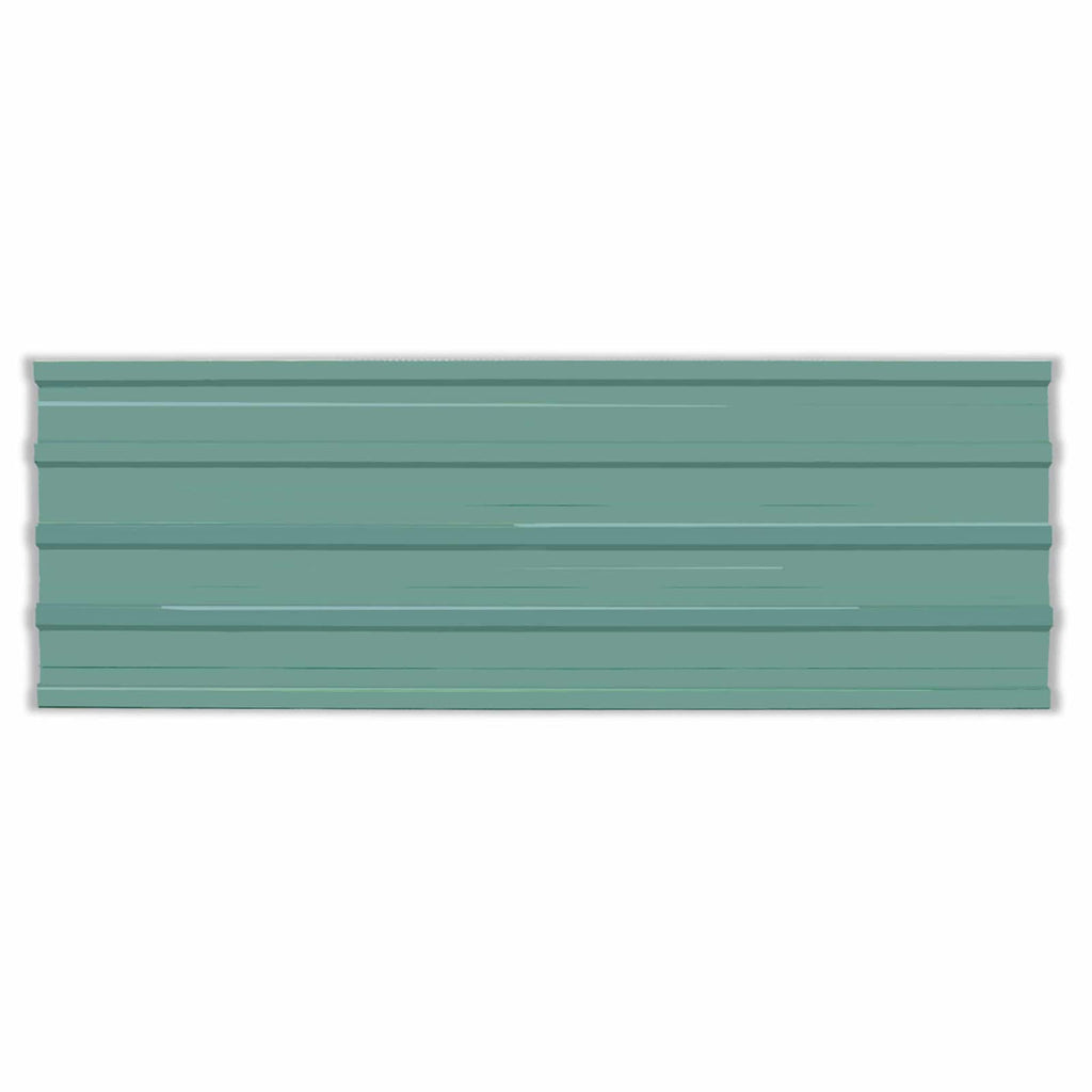 vidaXL Panel dachowy 12 pcs Zielony 129 x 45 cm Stal galwanizowana